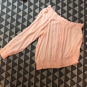 One Shoulder Peach Top